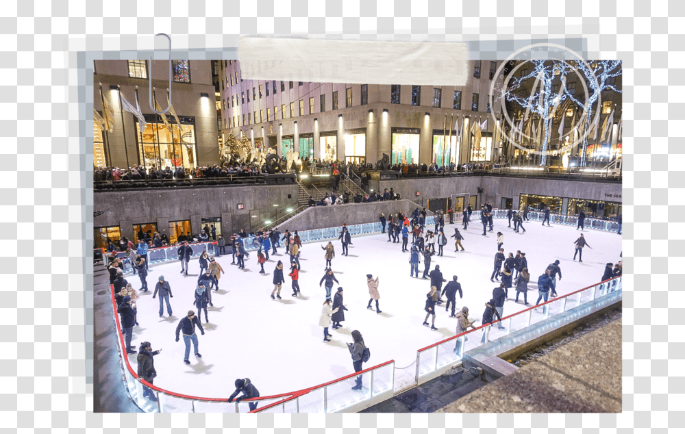 Rockefeller Center Ice Skating New York City Nondys Ice Skating, Person, Human, Sport, Sports Transparent Png