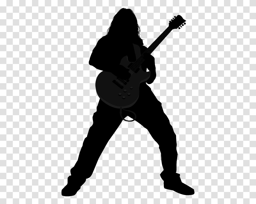 Rocker Silhouette, Guitar, Leisure Activities, Musical Instrument, Bass Guitar Transparent Png