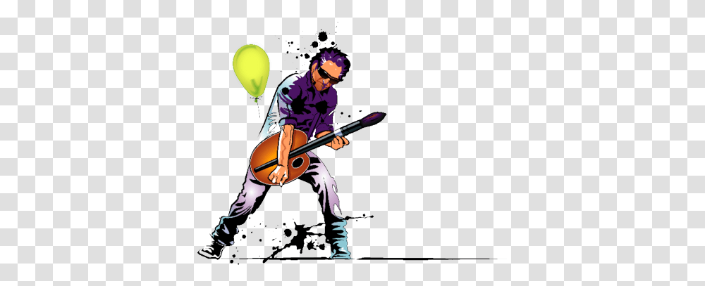 Rocker Vector Cartoon, Person, Human, Musician, Musical Instrument Transparent Png