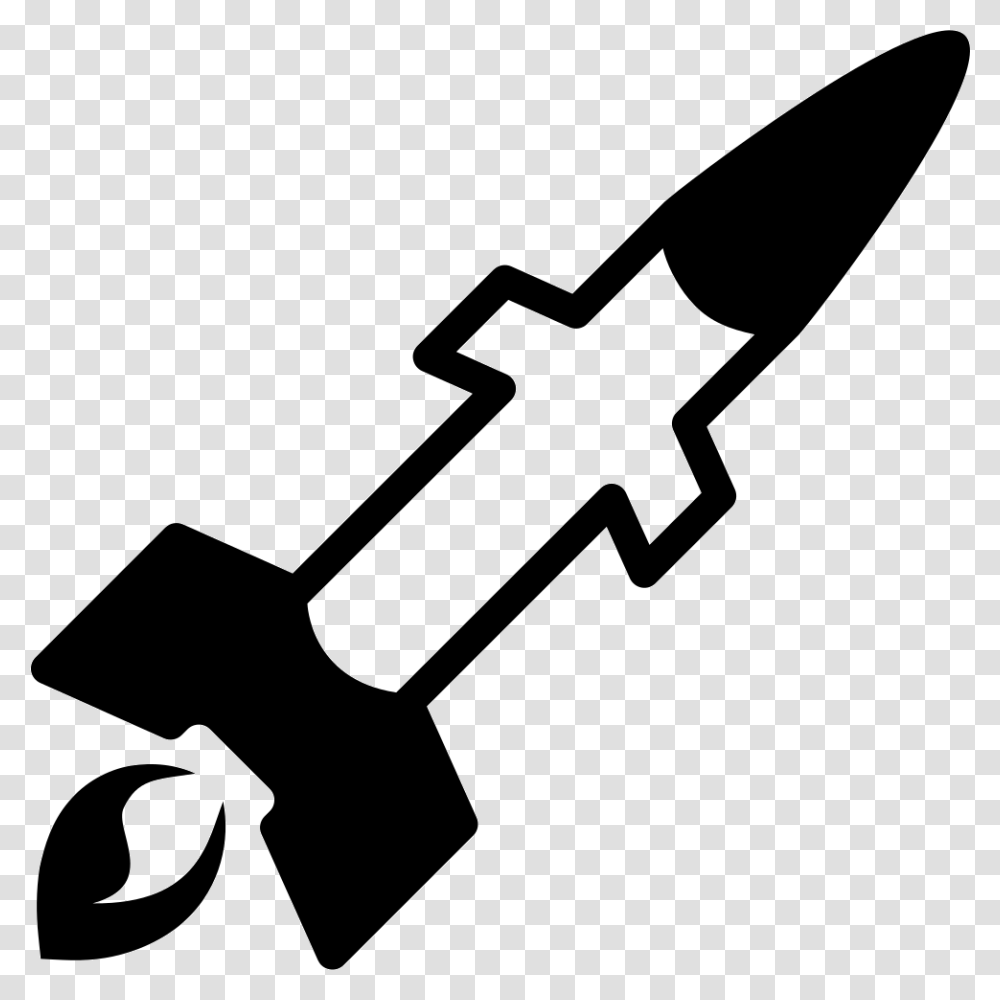 Rocket Black And White Missile Clip Art, Shovel, Tool, Hammer Transparent Png