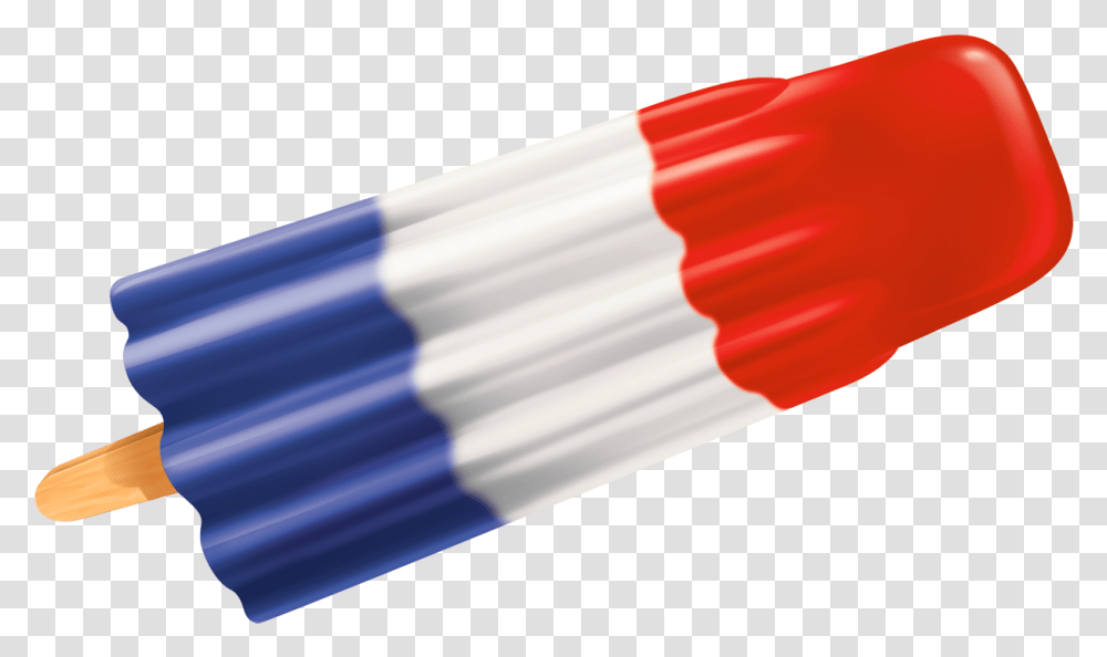 Rocket Clipart Popsicle Red White And Blue Popsicle, Marker, Brush, Tool, Pencil Transparent Png