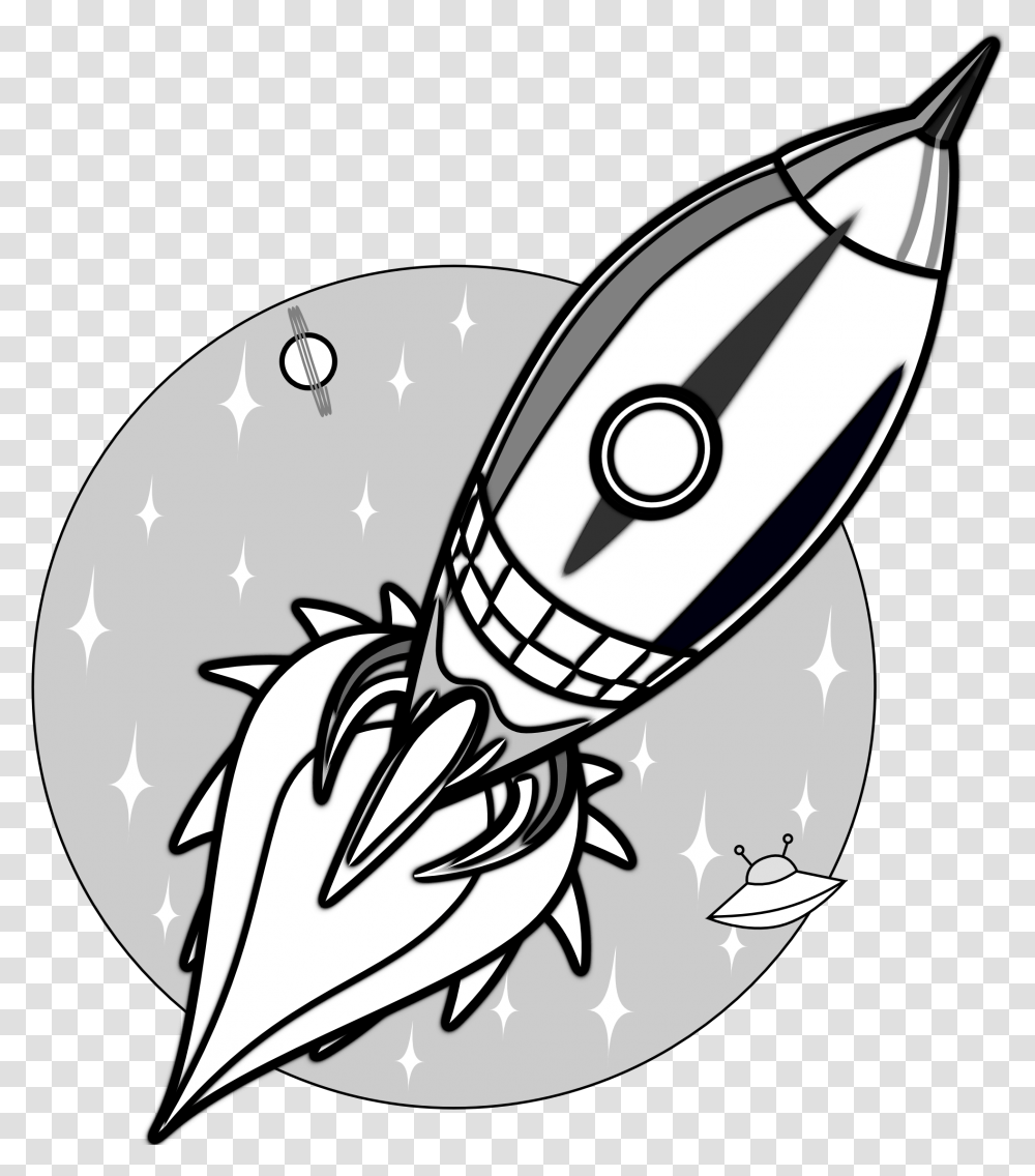 Rocket Free To Use Clipart Rockets Black And White, Weapon, Weaponry, Trowel, Bomb Transparent Png