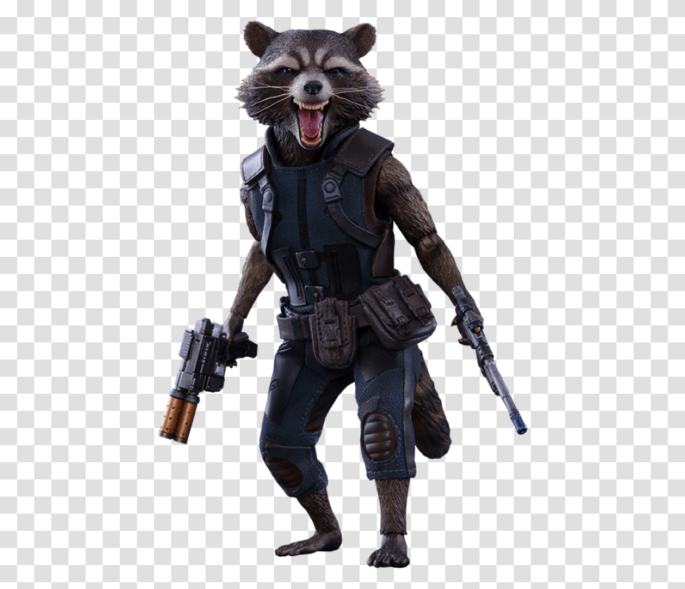 Rocket From Guardians Of The Galaxy Vol Scale Figure Hot, Person, Human, Toy, Mammal Transparent Png
