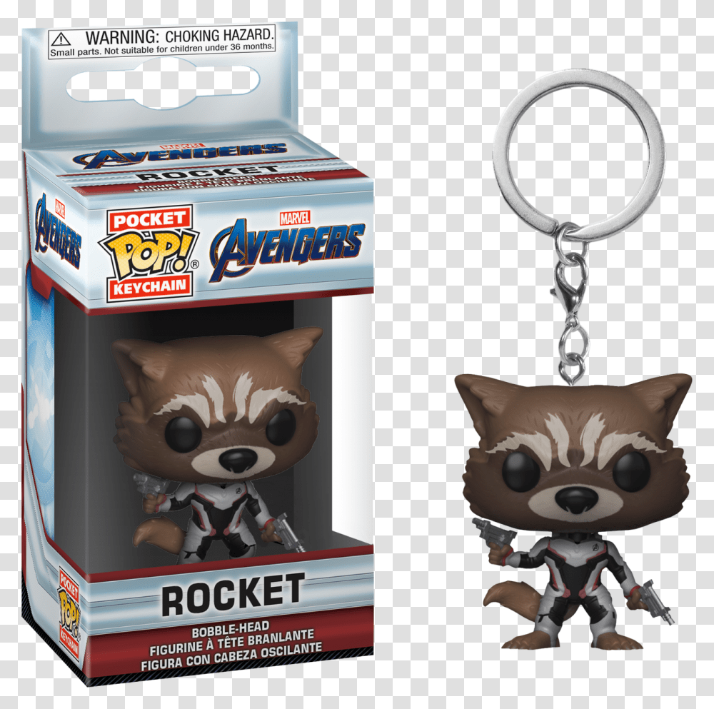 Rocket In Team Suit Pocket Us Exclusive Pop Vinyl Keychain Avengers Endgame Pop Rocket, Animal Transparent Png