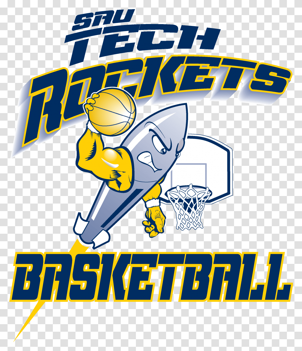 Rocket Logo Bb Sau Tech Rockets Basketball, Advertisement, Poster, Paper, Flyer Transparent Png