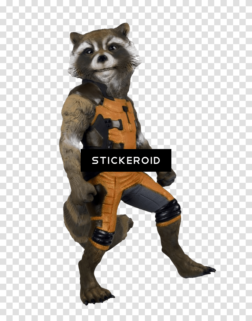 Rocket Raccoon Hd, Figurine, Person, Mammal Transparent Png