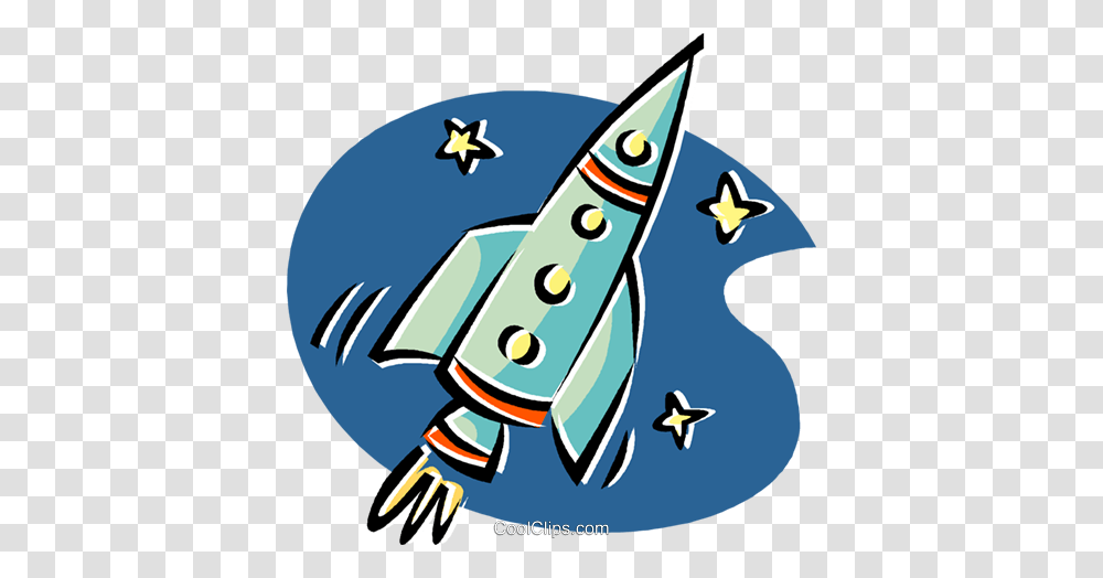 Rocket Ship Flying Through Space Royalty Free Vector Clip Art, Sea, Outdoors, Water, Nature Transparent Png