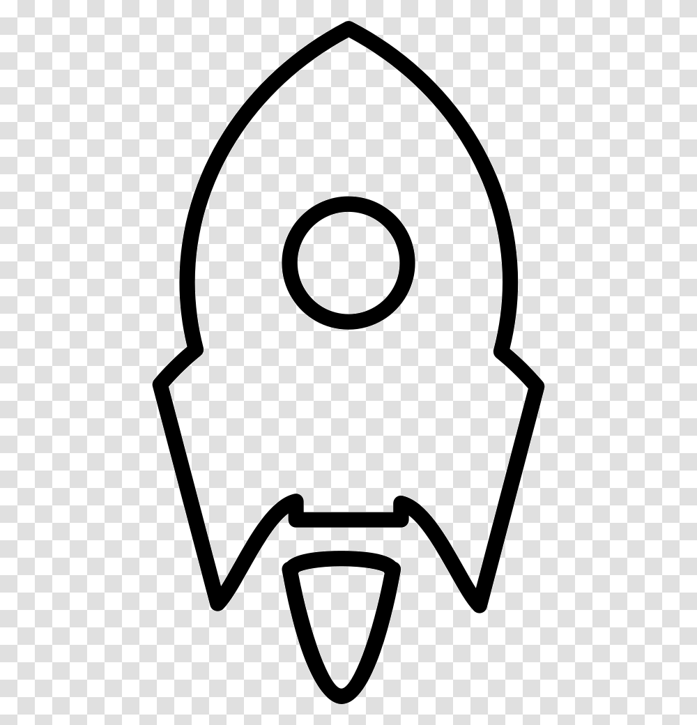 Rocket Ship Variant Small With White Circle Outline Icon, Stencil, Tombstone, Label Transparent Png