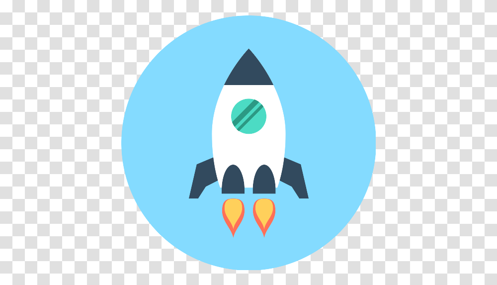 Rocket Ship Variant Small With White Circle Outline Vector Rocketship Icon Circle, Bird, Animal, Graphics, Art Transparent Png