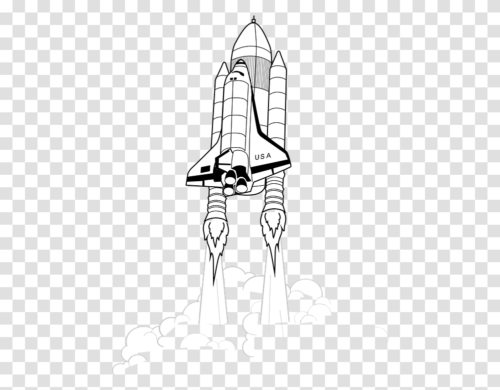 Rocket Skyrocket Nasa Liftoff Shuttle Space Space Shuttle Stencil, Lamp, Art, Robot, Drawing Transparent Png