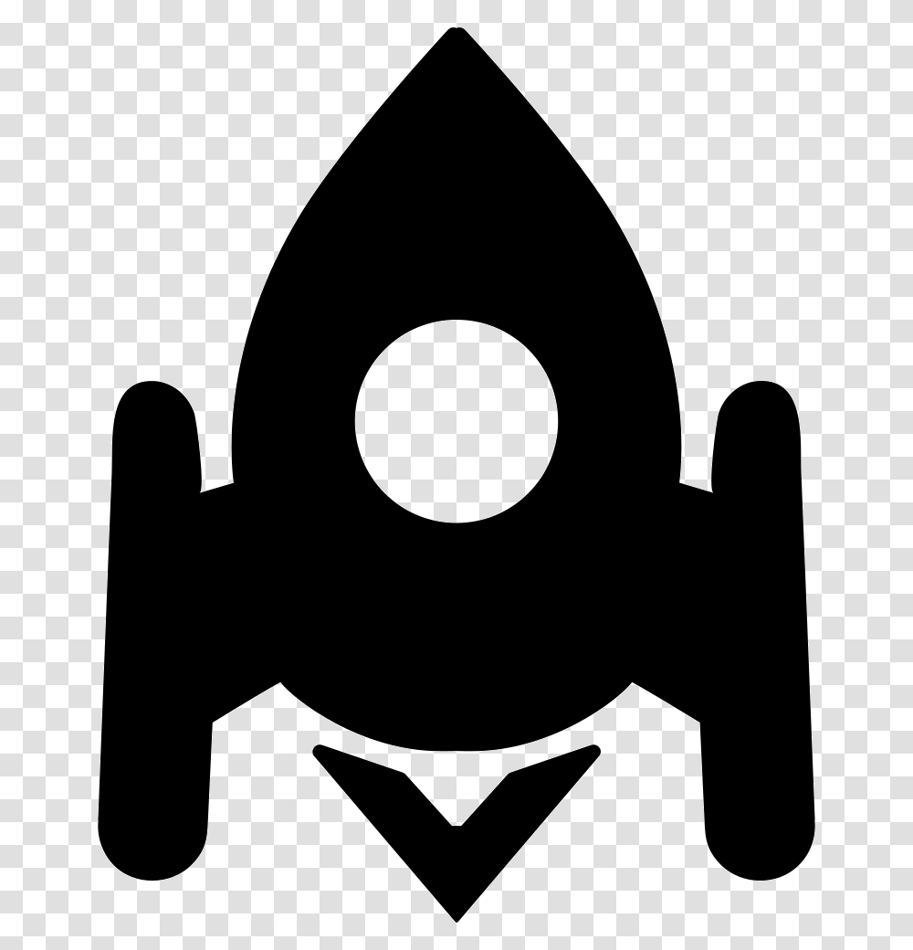 Rocket Space Ship Nave Espacial Silueta, Stencil, Silhouette, Moon, Outer Space Transparent Png