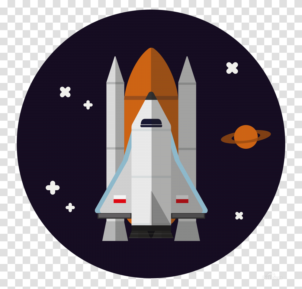 Rocket Space Universe Spaceship Shamudy Canvas Artwork Rocket, Vehicle, Transportation, Aircraft, Space Shuttle Transparent Png