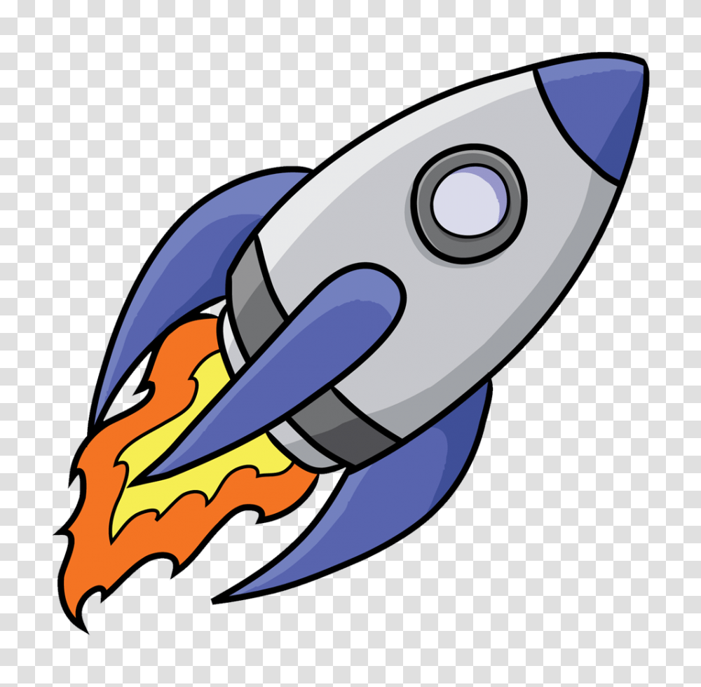 Rocket Spacecraft Black And White Clip Art Vintage Spaceship, Outdoors, Shark, Sea Life, Fish Transparent Png