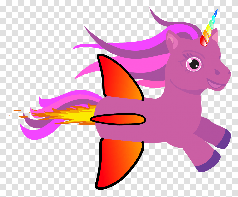 Rocket Unicorn Vector Clipart Image, Animal, Mammal, Toy Transparent Png