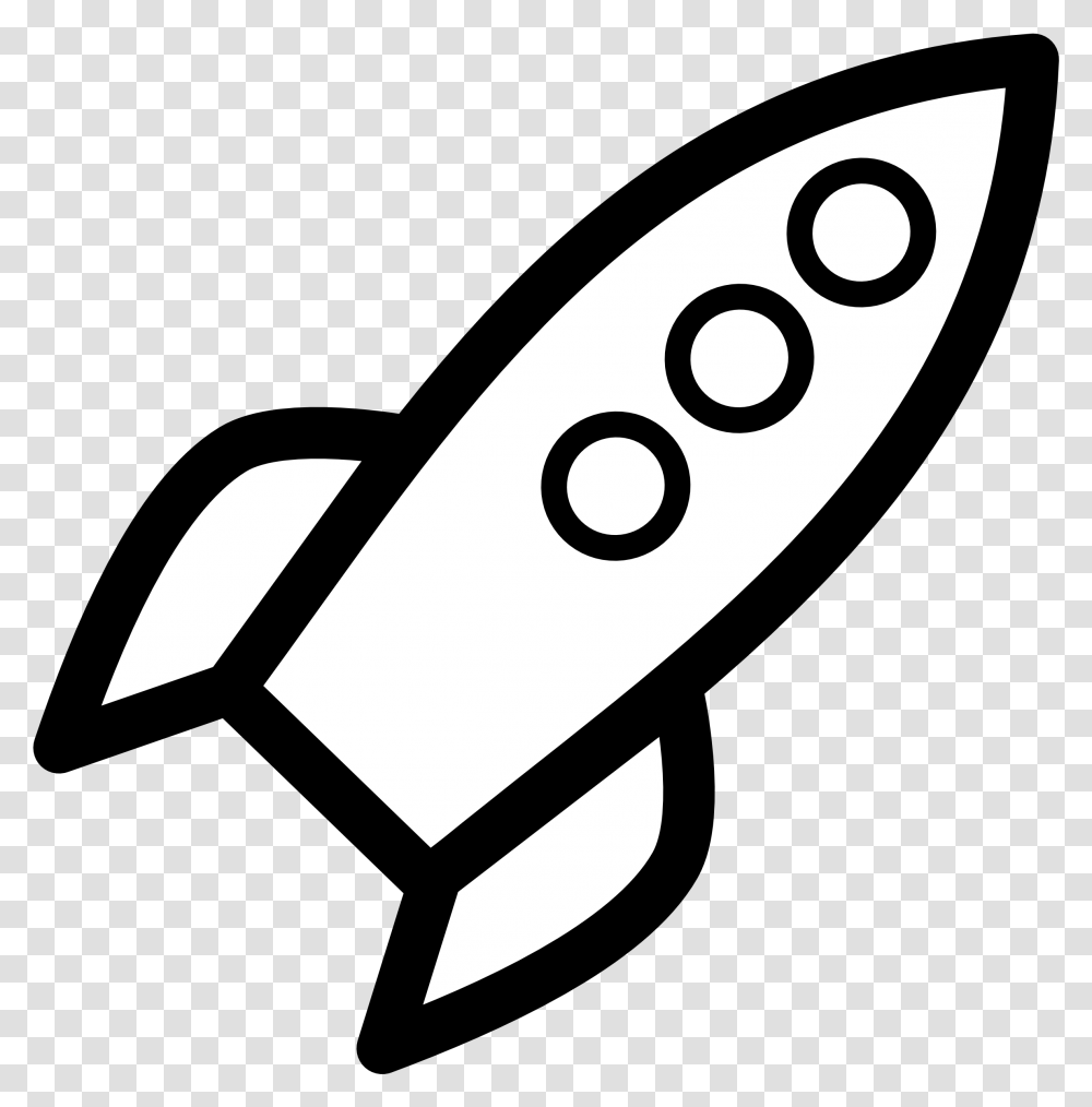 Rocketship Clipart Missile Rocket Black And White, Tool, Can Opener Transparent Png
