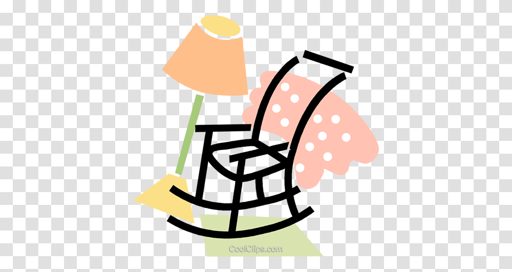 Rocking Chair With A Blanket And A Lamp Royalty Free Vector Clip, Hand, Furniture, Lampshade, Arm Transparent Png