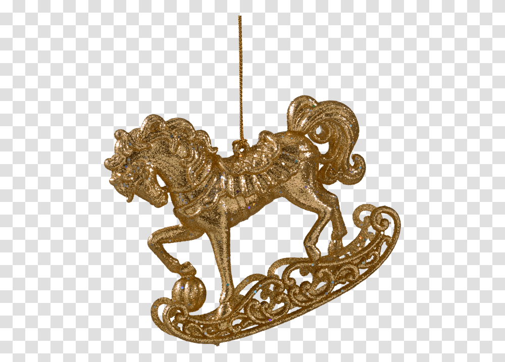 Rocking Horse Gold Child Carousel, Logo, Trademark, Bronze Transparent Png