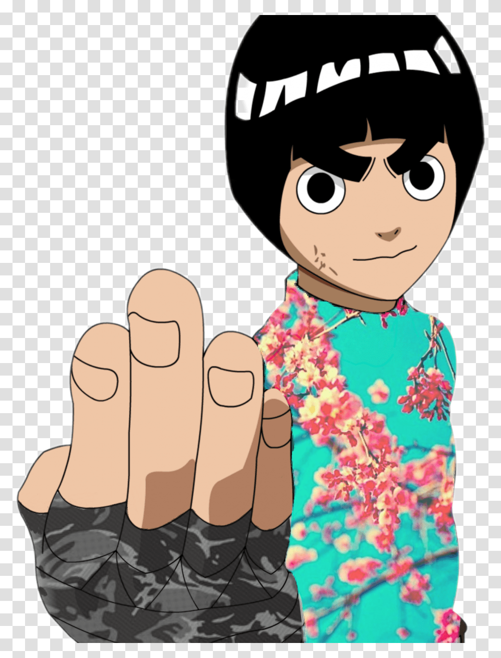 Rocklee Naruto Aesthetic, Hand, Finger Transparent Png