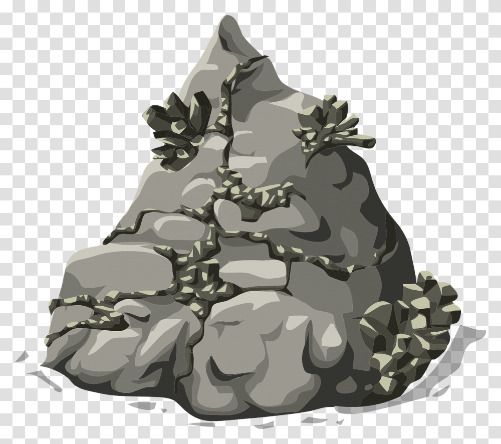 Rocks On A Mountain Clipart, Plant, Tree, Annonaceae, Weed Transparent Png