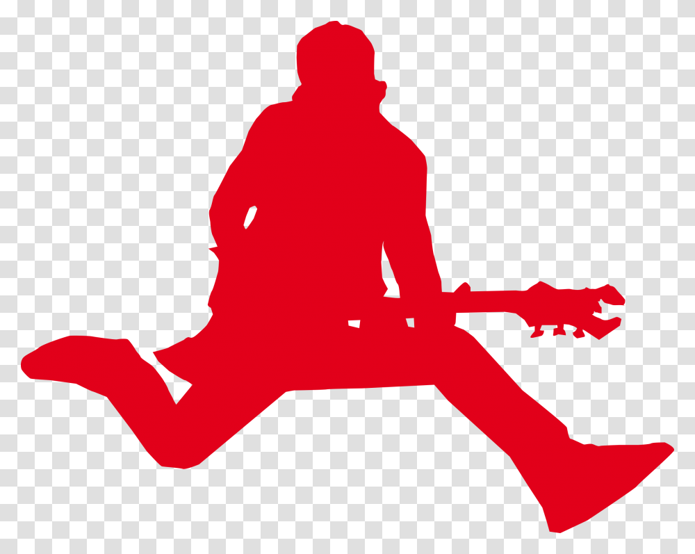 Rockstar Clipart Pink Guitar Rockstar Clip Art, Person, Human, Silhouette, Kneeling Transparent Png
