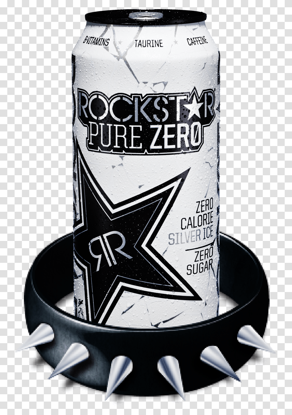 Rockstar Energy Rockstar Energy Drink Energy Drinks Rockstar Pure Zero, Tin, Can, Beer, Alcohol Transparent Png
