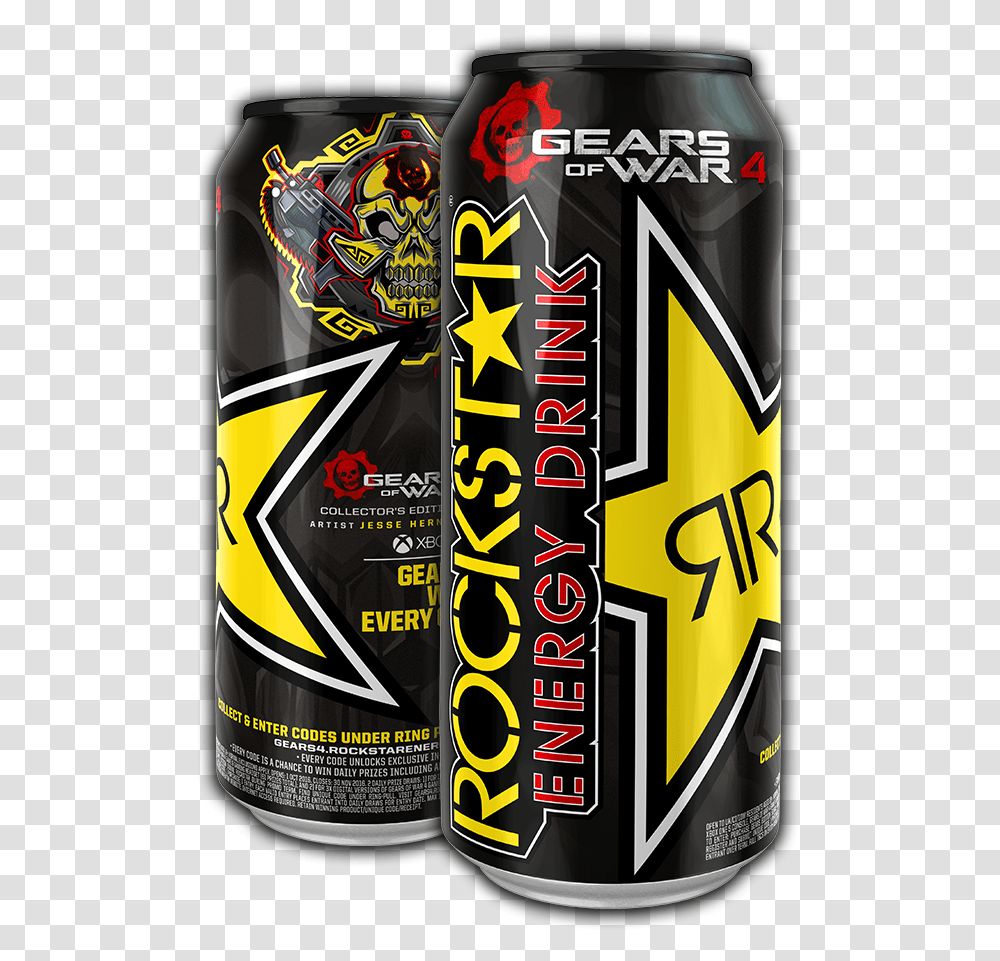 Rockstar Energy Rockstar Energy Drink, Tin, Alcohol, Beverage, Bottle Transparent Png