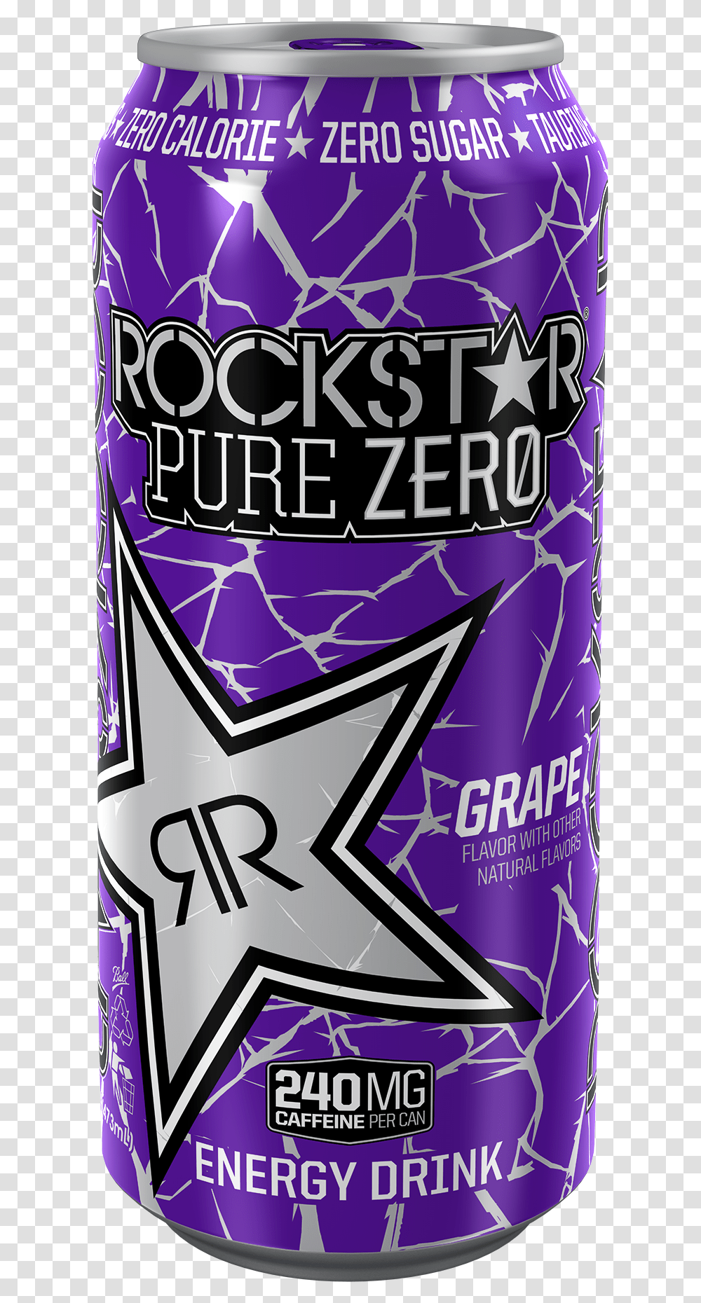 Rockstar Pure Zero Grape, Tin, Can, Spray Can, Aluminium Transparent Png