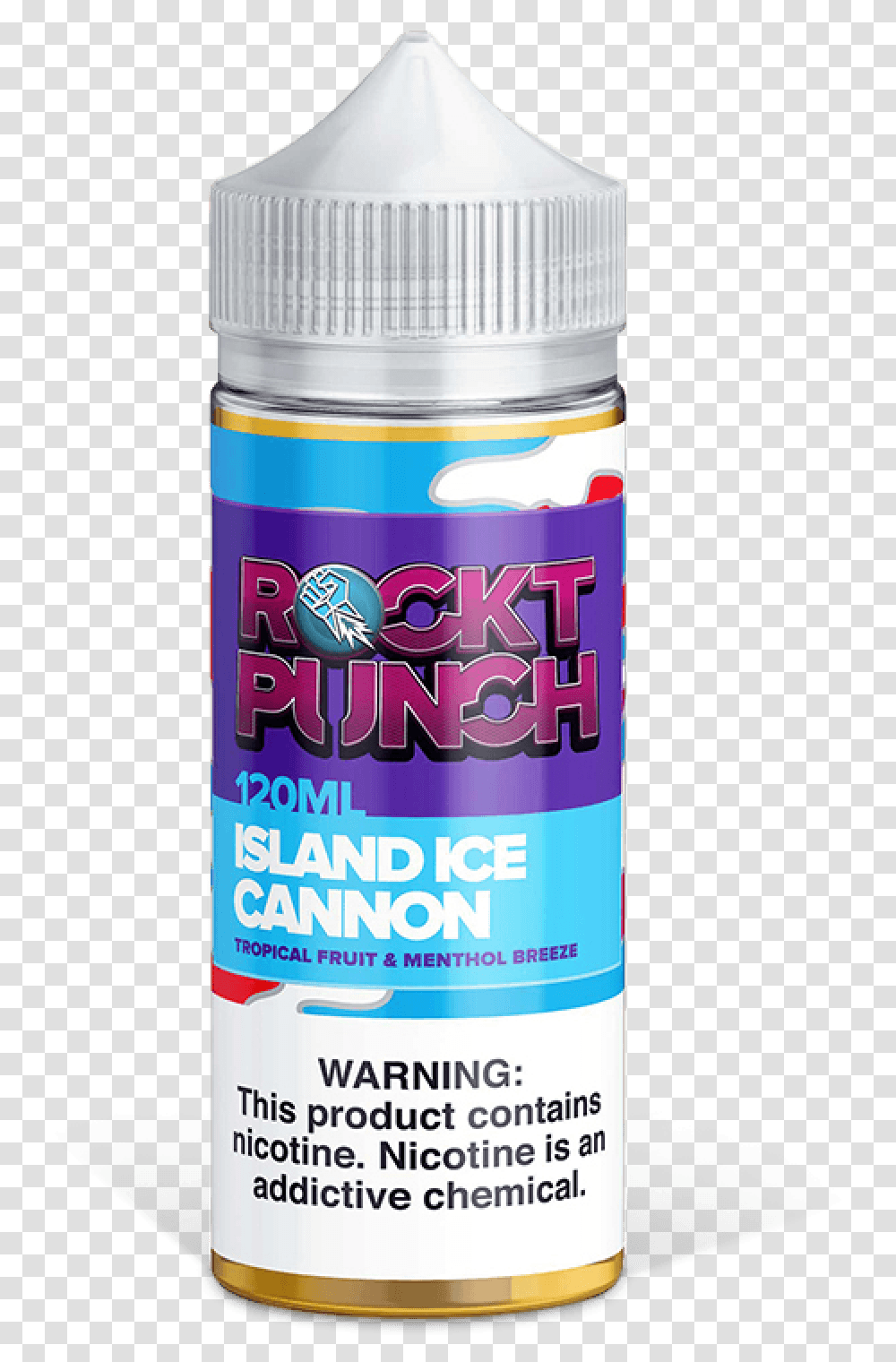 Rockt Punch Collection Island Ice Cannon 120ml Vape Rockt Punch Ultra Magnetic Fruit Loops, Tin, Spray Can, Aluminium, Beer Transparent Png
