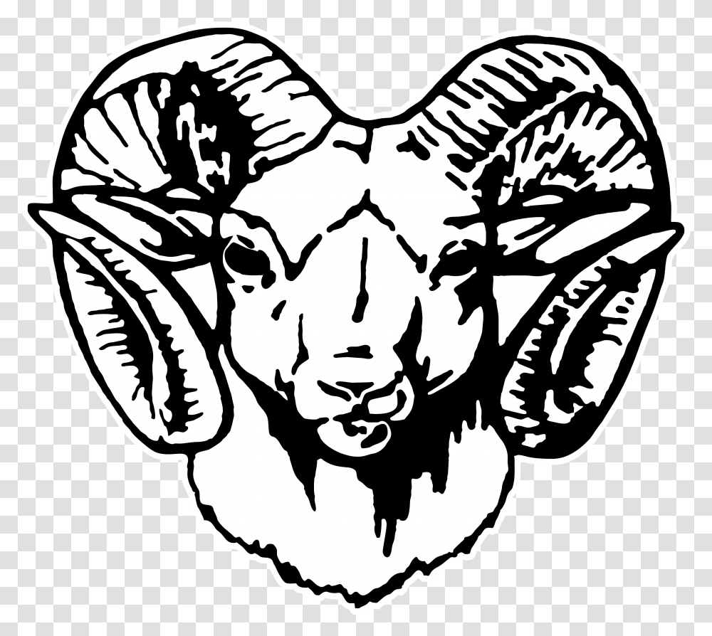 Rockville High School Ram, Stencil, Mammal, Animal Transparent Png