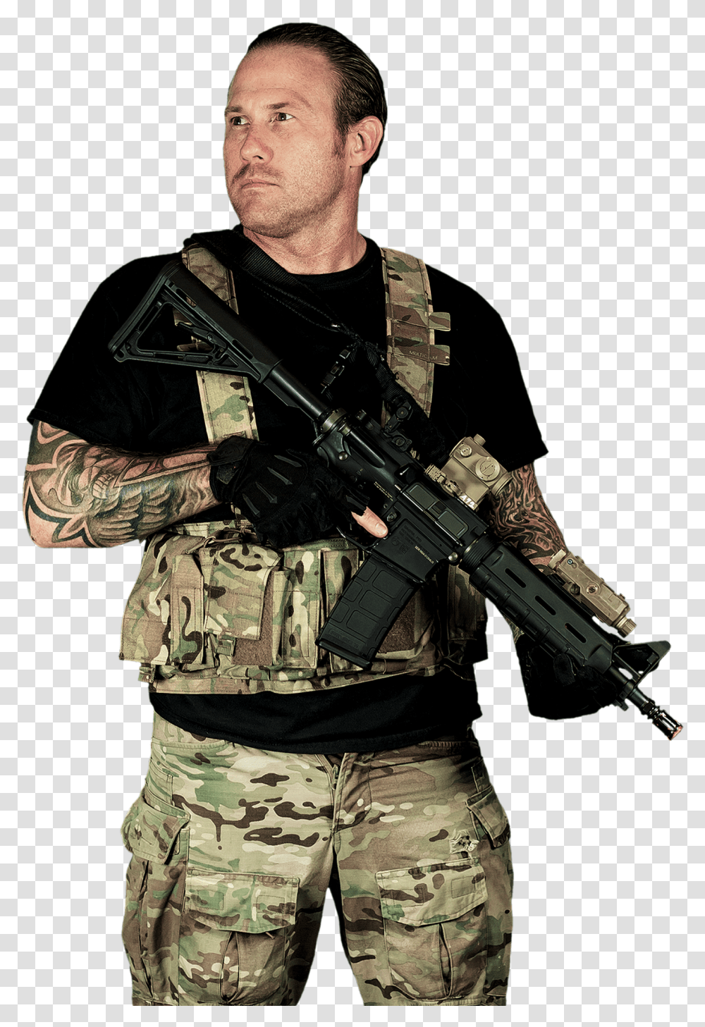 Rocky - Apocalypse Vegas, Person, Gun, Weapon, Military Transparent Png