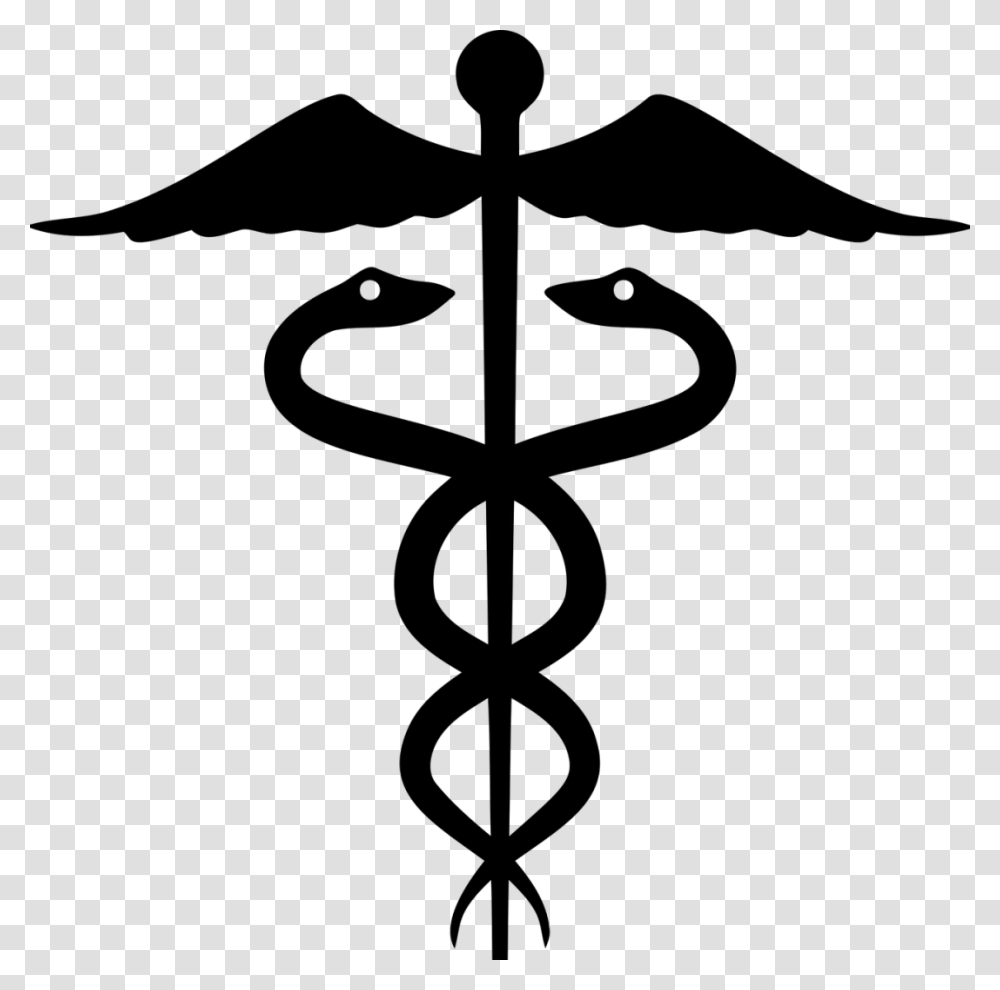 Rod Of Asclepius Staff Of Hermes Caduceus As A Symbol Rod Of Asclepius, Cross, Silhouette, Pattern, Stencil Transparent Png