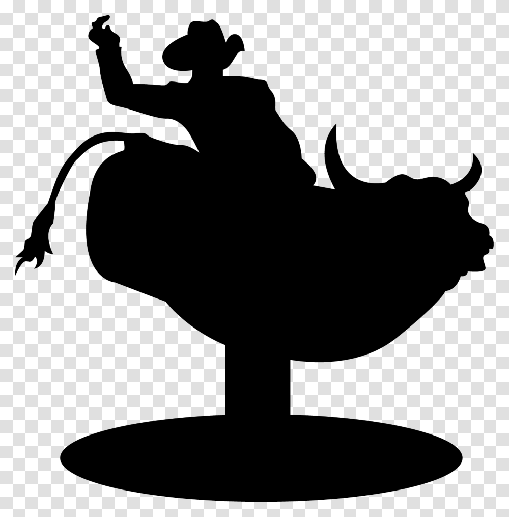 Rodeo Bull Riding Clip Art Bull Rider Silhouette, Stencil, Leisure Activities Transparent Png