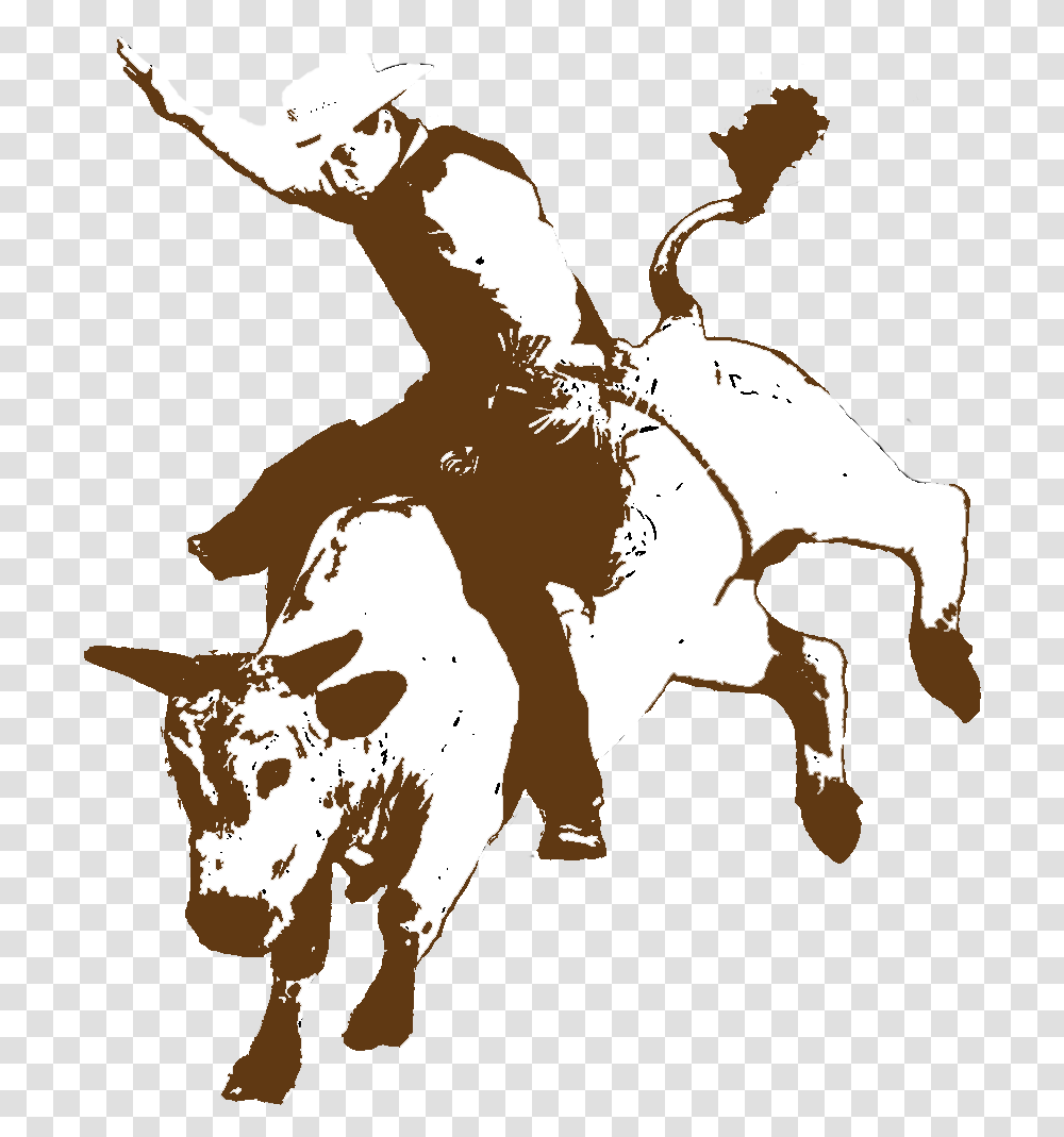 Rodeo Cowboy Bucking Bull Bull Riding Rodeo, Mammal, Animal, Cattle, Calf Transparent Png