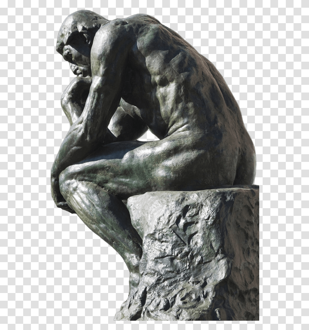 Rodin S The Thinker, Statue, Sculpture, Bird Transparent Png