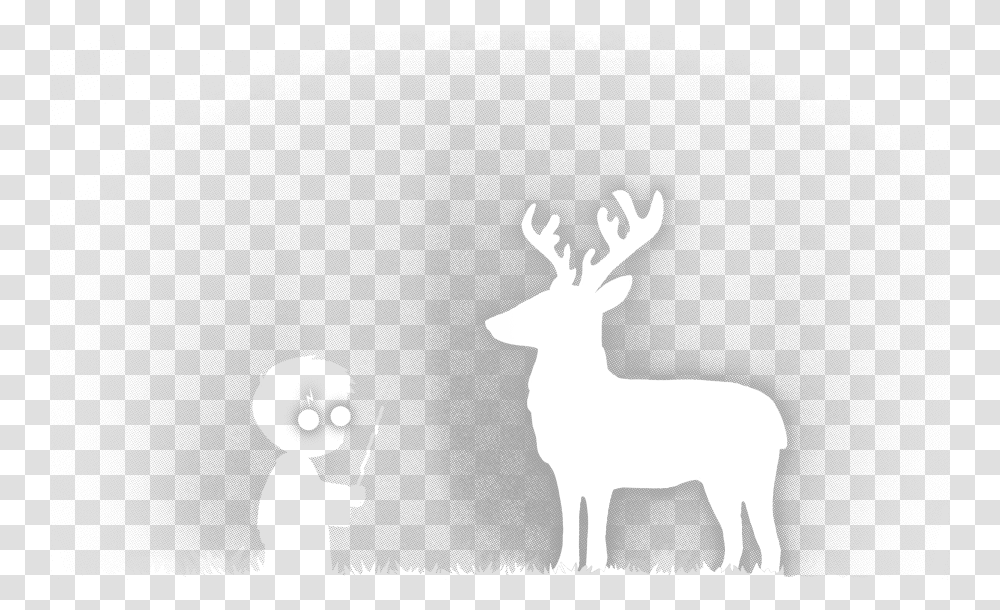 Roe Deer, Silhouette, Stencil, Antelope, Mammal Transparent Png