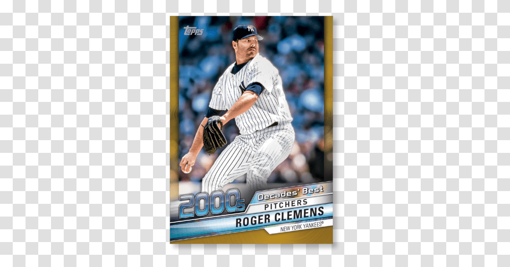 Roger Clemens 2020 Topps Series 1 Decades Best 2000 Baseball Player, Person, Human, Apparel Transparent Png