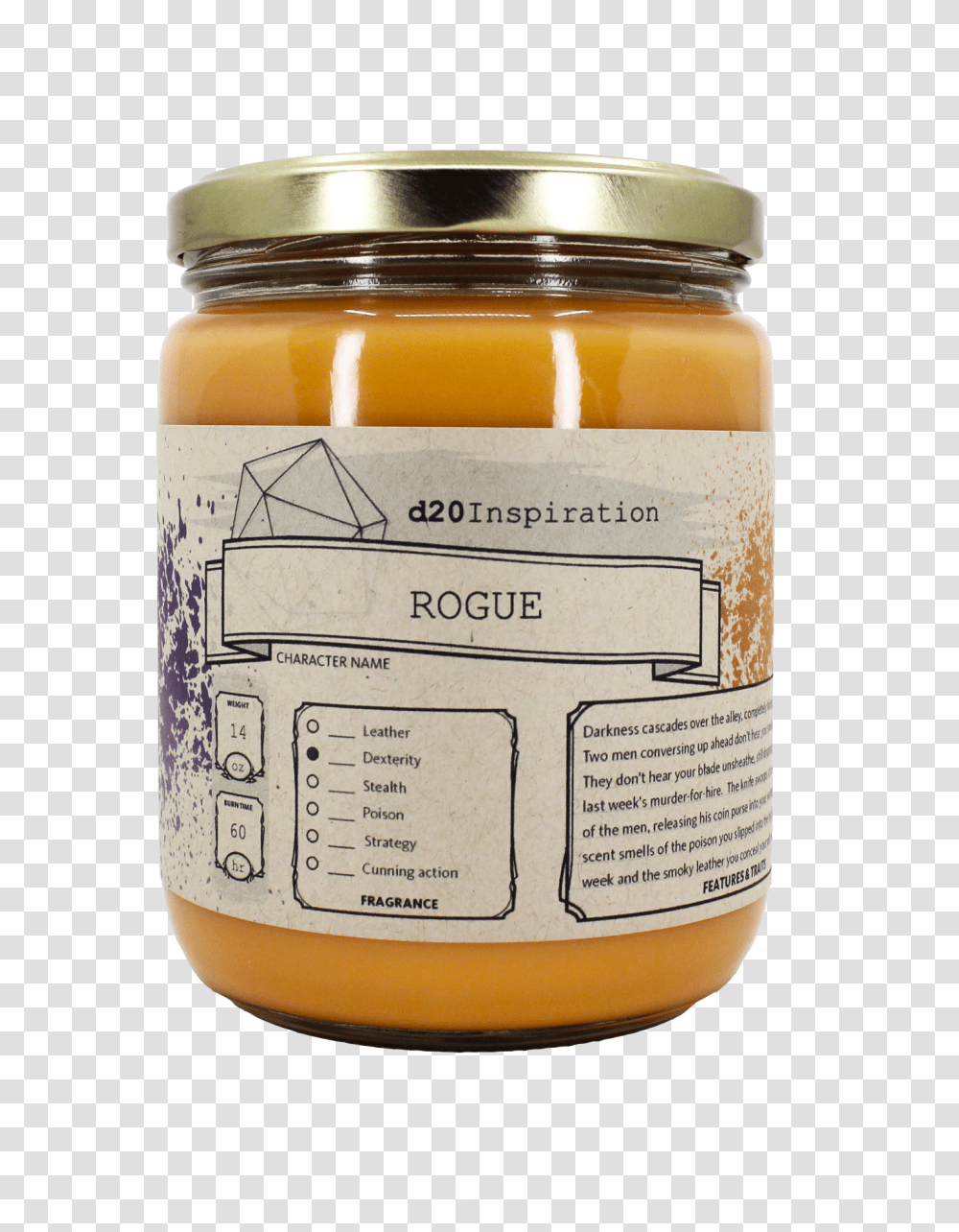 Rogue Rpg Soy Gaming Candle Paste, Food, Honey, Peanut Butter, Jar Transparent Png