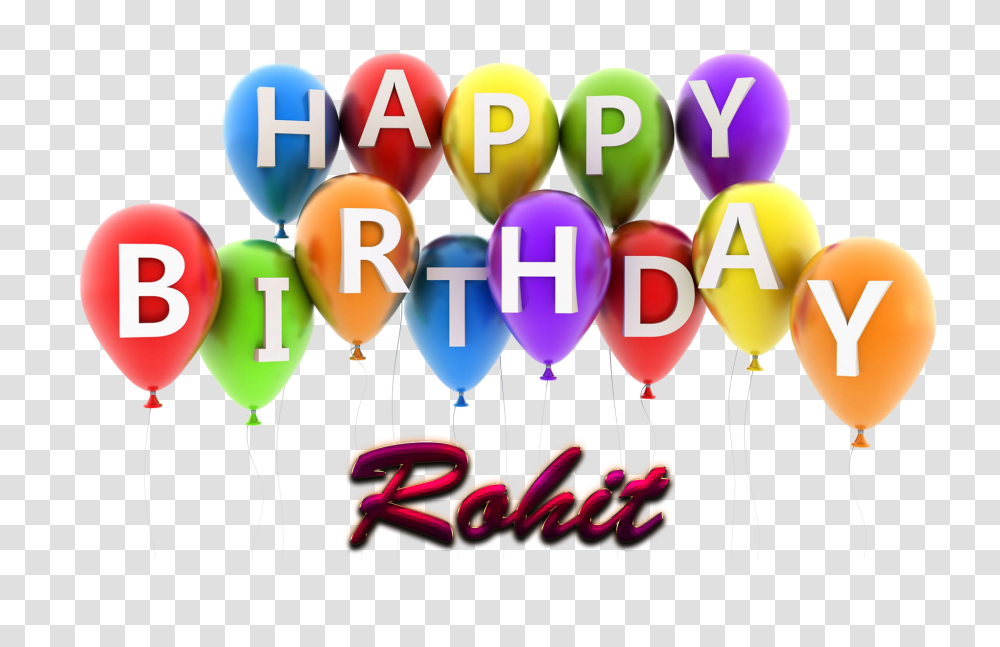 Rohit Happy Birthday Balloons Name, Number Transparent Png
