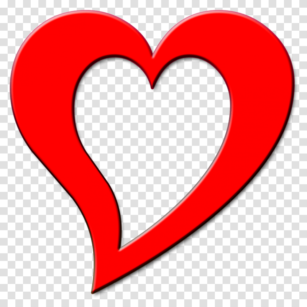 Rojo Corazn Contorno El Amor San Valentn Contorno De Corazon, Heart Transparent Png