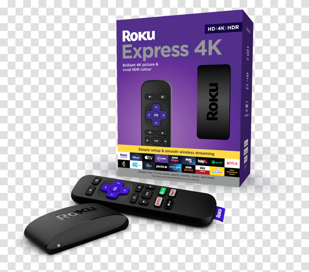 Roku Introduces Powerful Express 4k Roku 4k, Video Gaming, Electronics, Mobile Phone, Cell Phone Transparent Png