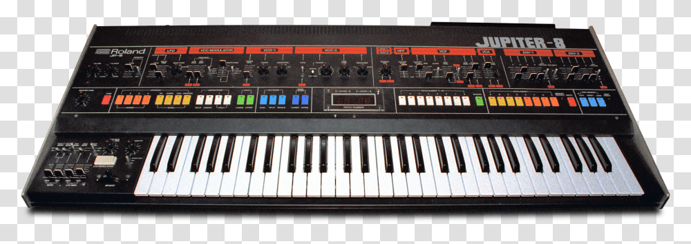 Roland Jupiter 8 Synth 1983 Roland Jupiter, Piano, Leisure Activities, Musical Instrument, Electronics Transparent Png