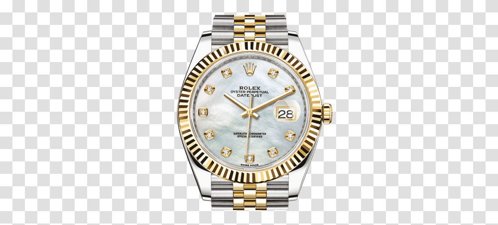 Rolex Datejust Oystersteel And Yellow Gold, Wristwatch, Clock Tower, Architecture, Building Transparent Png