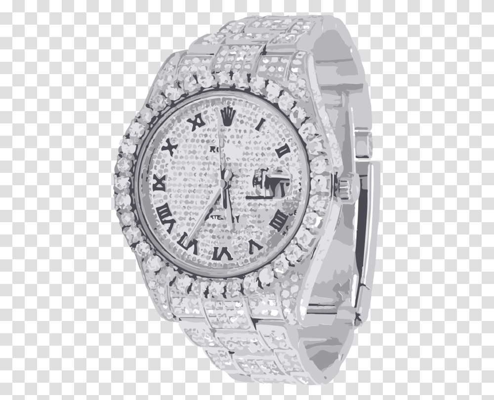 Rolex Day Date Full Diamond, Wristwatch, Clock Tower, Architecture, Building Transparent Png
