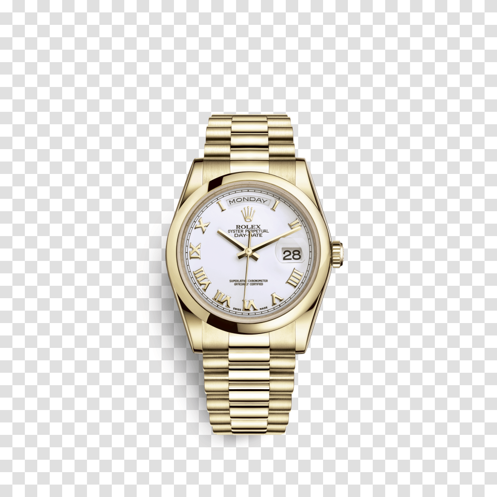 Rolex Day Date Watch Ct Yellow Gold, Wristwatch Transparent Png
