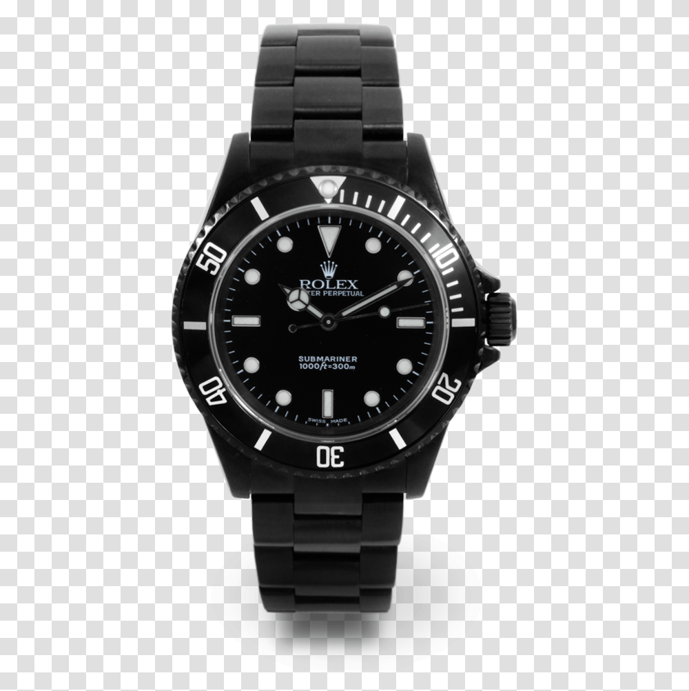 Rolex Sea Dweller All Black, Wristwatch Transparent Png