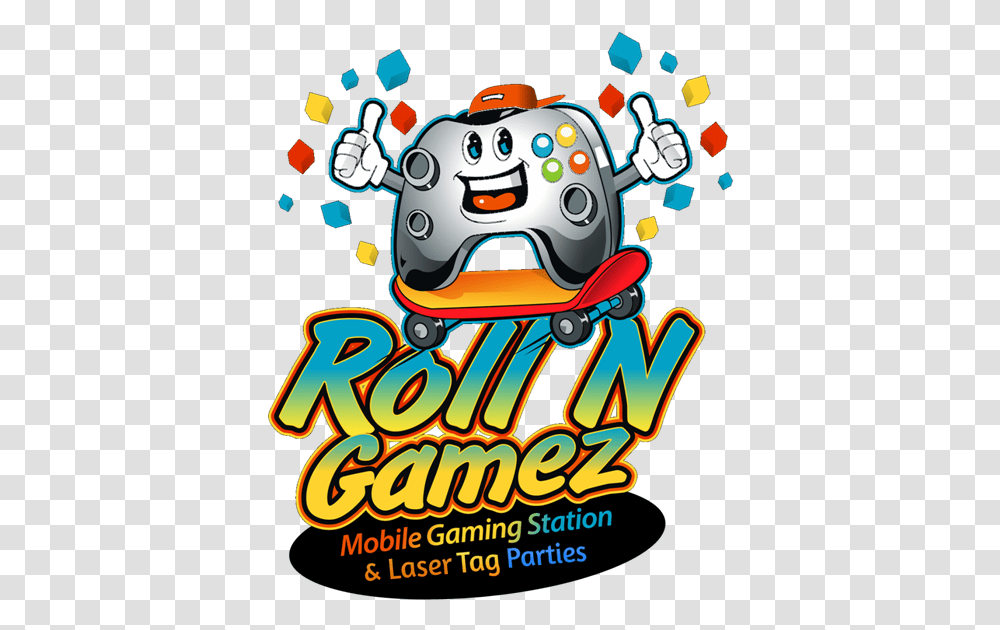 Roll N Gamez Video Game Truck & Laser Tag Birthday Parties Clip Art Video Game Truck, Flyer, Poster, Paper, Advertisement Transparent Png