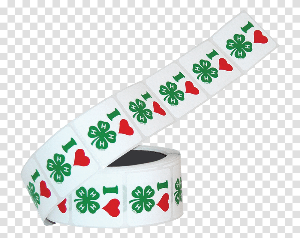Roll Of 500 I Love 4 H Stickers 4 H Clover, Sash Transparent Png