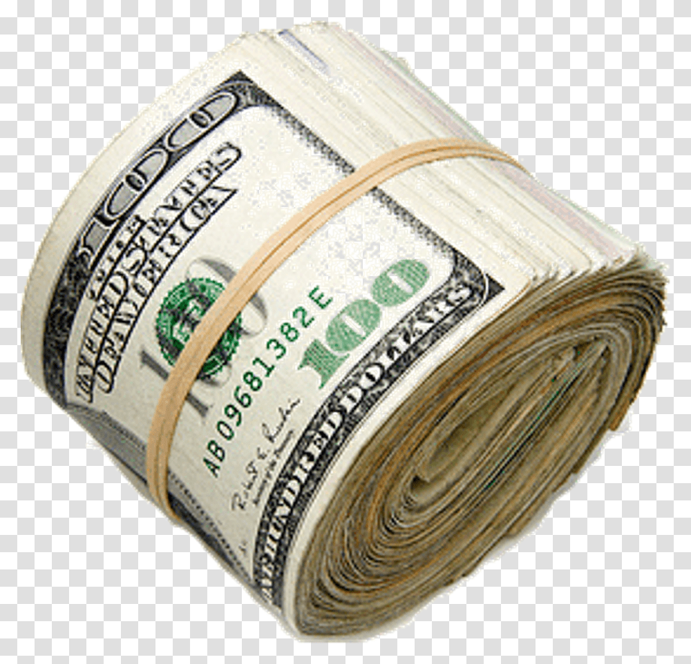 Roll Of Cash, Money, Dollar Transparent Png