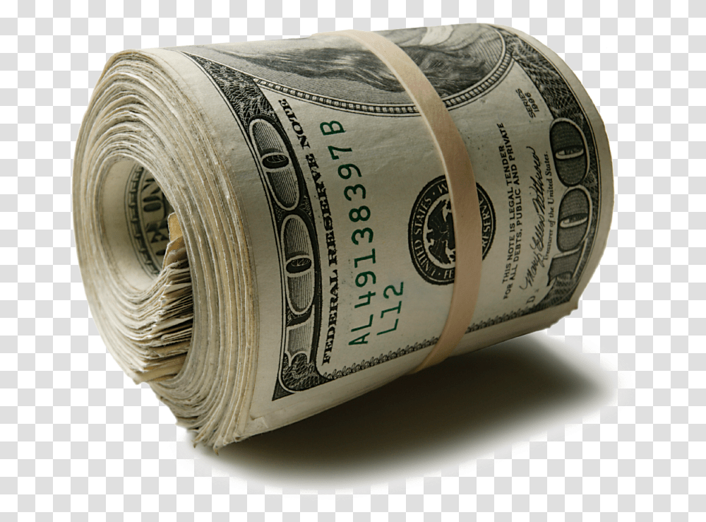 Roll Of Dollars, Money, Tape Transparent Png