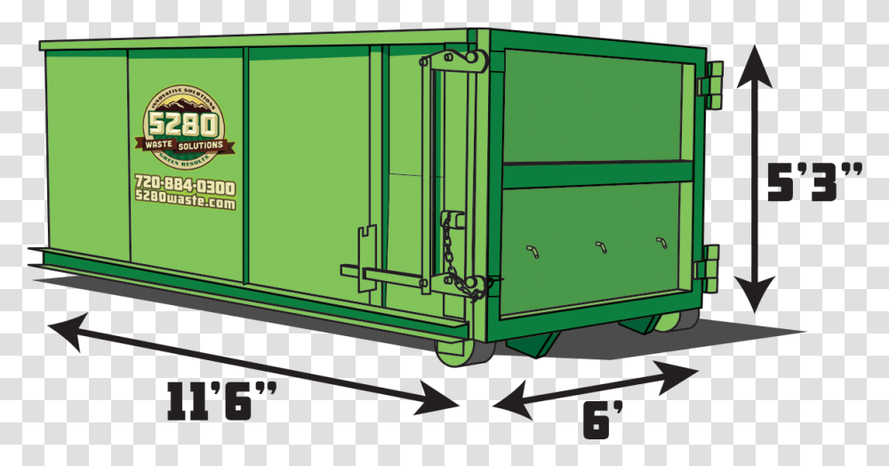 Roll Off Dumpster, Shipping Container, Vehicle, Transportation, Freight Car Transparent Png